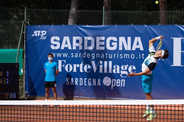 Photo Alessandro Tocco LaPresse October 12, 2020 Santa Margherita di Pula, Cagliari (Italy) Tennis Tennis, Forte Village Sardegna Open In the pic: Lorenzo Musetti  Copyright: xToccoxAlessandro LaPressex