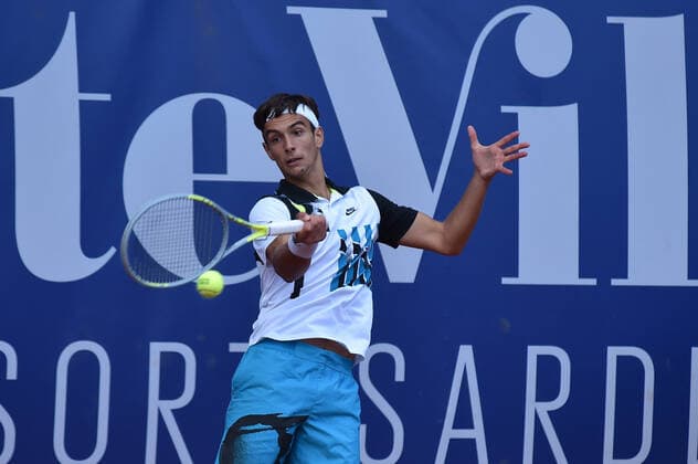 Photo Alessandro Tocco LaPresse October 12, 2020 Santa Margherita di Pula, Cagliari (Italy) Tennis Tennis, Forte Village Sardegna Open In the pic: Lorenzo Musetti  Copyright: xToccoxAlessandro LaPressex