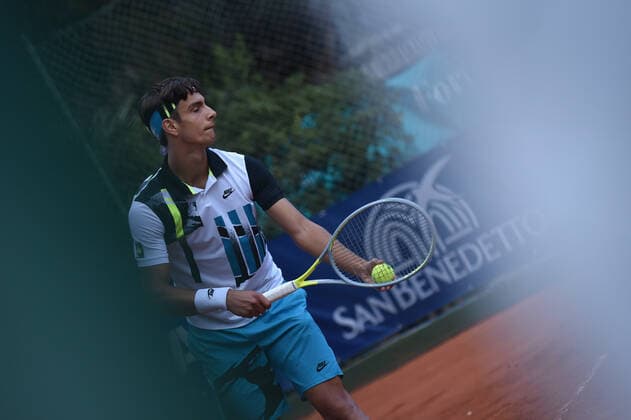 Photo Alessandro Tocco LaPresse October 12, 2020 Santa Margherita di Pula, Cagliari (Italy) Tennis Tennis, Forte Village Sardegna Open In the pic: Lorenzo Musetti  Copyright: xToccoxAlessandro LaPressex