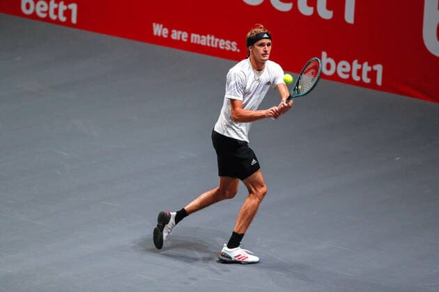 Alexander ZVEREV GER , Impressions of 1 double at the bett1HULKS Indoors ATP 250 on 13 10 2020 in Cologne LANXESS arena , Germany