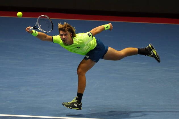 Russian Federation. Saint-Petersburg. SIBUR Arena. International tennis tournament ATP, Tennis Herren St. Petersburg Open By 2020. ATP500. Tennis. Match on October 13, 2020. Geoffrey-John Wolfe - Milos Raonic Match. Geoffrey-John Wolfe. MaksimxKonstantinov