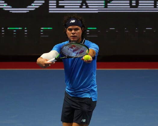 Russian Federation. Saint-Petersburg. SIBUR Arena. International tennis tournament ATP, Tennis Herren St. Petersburg Open By 2020. ATP500. Tennis. Match on October 13, 2020. Geoffrey-John Wolfe - Milos Raonic Match. Milos Raonic. MaksimxKonstantinov