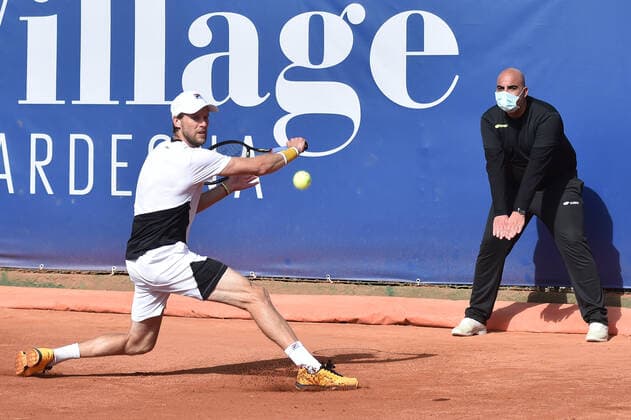 Photo Alessandro Tocco LaPresse October 13, 2020 Santa Margherita di Pula, Cagliari (Italy) Tennis Tennis, Forte Village Sardegna Open In the pic: Andrea Seppi (ITA)  Copyright: xToccoxAlessandro LaPressex