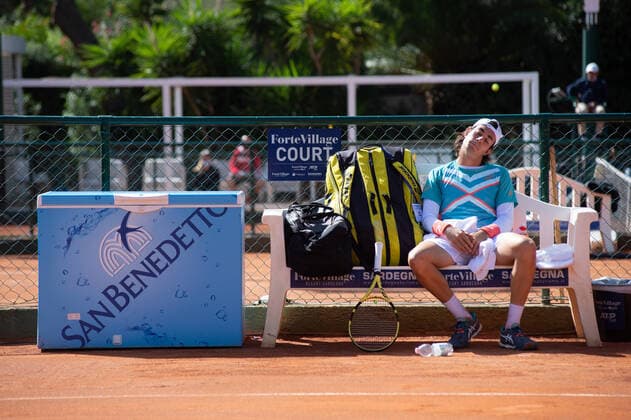 Photo Alessandro Tocco LaPresse October 13, 2020 Santa Margherita di Pula, Cagliari (Italy) Tennis Tennis, Forte Village Sardegna Open In the pic: Giulio Zeppieri (ITA)  Copyright: xToccoxAlessandro LaPressex