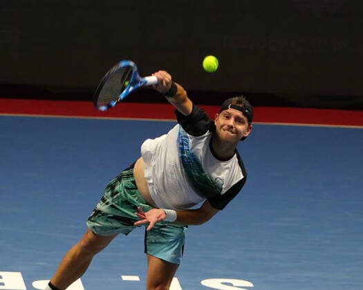 Russian Federation. Saint-Petersburg. SIBUR Arena. International tennis tournament ATP, Tennis Herren St. Petersburg Open By 2020. ATP500. Tennis. Match on October 13, 2020. Match Karen Khachanov - James Duckworth. Tennis player James Duckworth. MaksimxKonstantinov