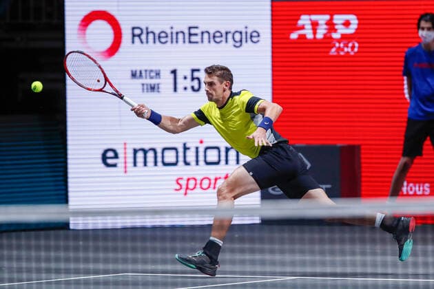 Henri LAAKSONEN SUI , bett1HULKS Indoors ATP 250, Cologne, Cologne LANXESS arena , 13 10 2020,