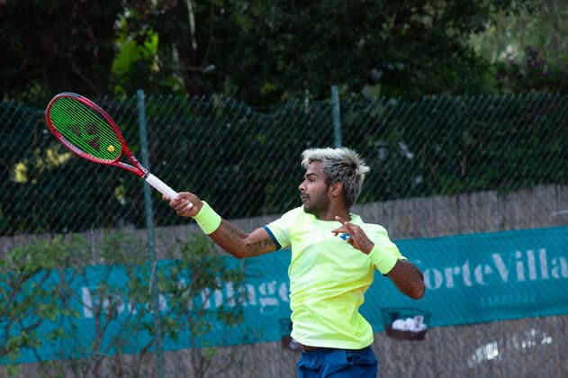 Photo Alessandro Tocco LaPresse October 13, 2020 Santa Margherita di Pula, Cagliari (Italy) Tennis Tennis, Forte Village Sardegna Open In the pic:Sumit Nagal  Copyright: xToccoxAlessandro LaPressex