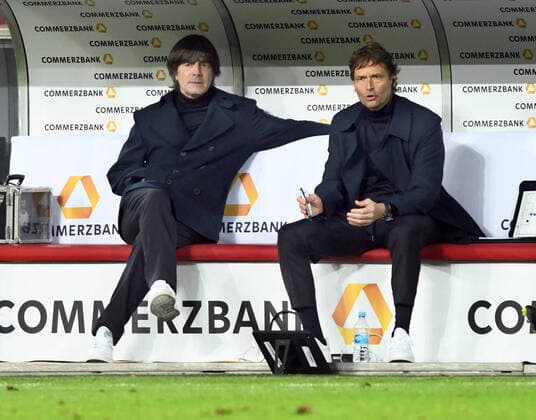 Nationsleague Germany Switzerland 13 10 2020 in Cologne National Coach Joachim Löw Deut on the bench Re Co Coach Marcus Sorg DFL REGULATIONS PROHIBIT ANY USE OF PHOTOGRAPHS AS IMAGE SEQUENCES AND OR QUASI VIDEO HM