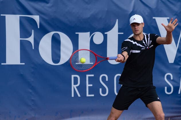 Photo Alessandro Tocco LaPresse October 14, 2020 Santa Margherita di Pula, Cagliari (Italy) Tennis Tennis, Forte Village Sardegna Open In the pic:Yannick Hanfmann  Copyright: xToccoxAlessandro LaPressex