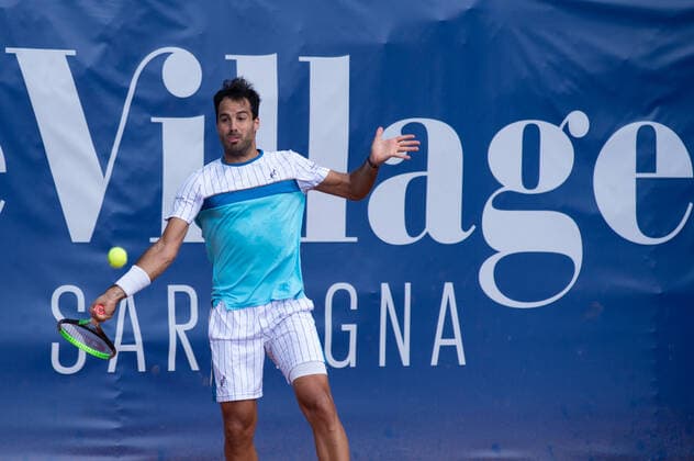 Photo Alessandro Tocco LaPresse October 14, 2020 Santa Margherita di Pula, Cagliari (Italy) Tennis Tennis, Forte Village Sardegna Open In the pic:Salvatore Caruso  Copyright: xToccoxAlessandro LaPressex
