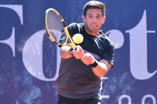 Photo Alessandro Tocco LaPresse October 14, 2020 Santa Margherita di Pula, Cagliari (Italy) Tennis Tennis, Forte Village Sardegna Open In the pic:Federico Delbonis  Copyright: xToccoxAlessandro LaPressex