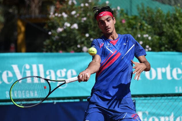 Photo Alessandro Tocco LaPresse October 14, 2020 Santa Margherita di Pula, Cagliari (Italy) Tennis Tennis, Forte Village Sardegna Open In the pic:Lorenzo Sonego  Copyright: xToccoxAlessandro LaPressex