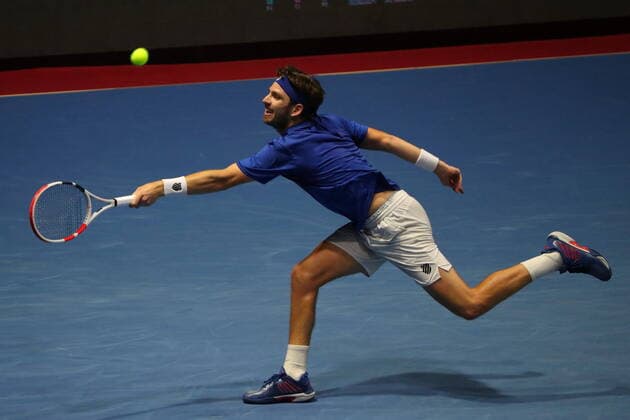 Russian Federation. Saint-Petersburg. SIBUR Arena. International tennis tournament ATP, Tennis Herren St. Petersburg Open By 2020. ATP500. Tennis. Match on October 14, 2020. Match Cameron Norrie - The Miomir Kecmanovic. Tennis player The Miomir Kecmanovic. MaksimxKonstantinov