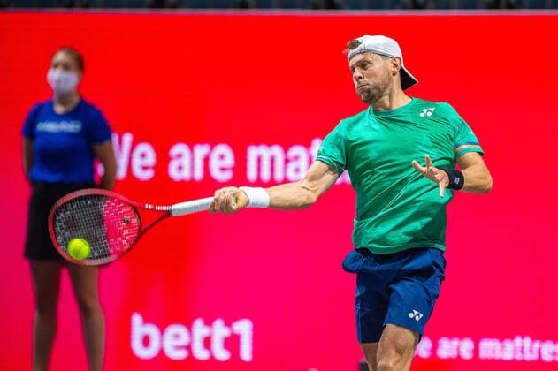 In Radu ALBOT MDA , Oscar OTTE GER vs RADU ALBOT MDA , TENNIS, bett1hulks Indoor, 14 10 2020, GER, TENNIS, ATP TOUR, bett1hulks Indoor, OSCAR OTTE GER vs RADU ALBOT MDA , 14 10 2020 KOELN Copyright: xEibner-Pressefotox EP_BSO