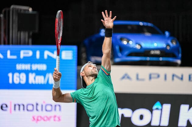 In RADU ALBOT MDA , Oscar OTTE GER vs. RADU ALBOT MDA , TENNIS, bett1hulks Indoor, 14 10 2020, GER, TENNIS, ATP TOUR, bett1hulks Indoor, OSCAR OTTE GER vs. Copyright: xEibner-Pressefotox EP_BSO