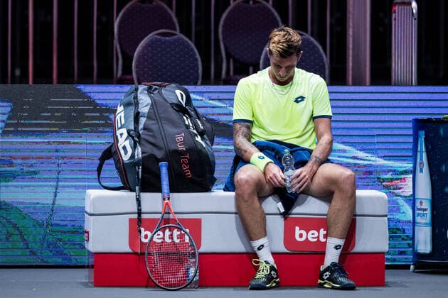 bett1HULKS Indoors ATP 250 Cologne, 14 10 2020 Dennis NOVAK AUT bett1HULKS Indoors ATP 250 on 14 10 2020 in Cologne LANXESSarena , Germany Copyright: xBEAUTIFULxSPORTS Wunderlx