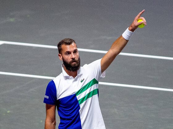 In Benoit PAIRE FRA , Benoit PAIRE FRA vs Dennis NOVAK AUT , TENNIS, bett1hulks Indoor, 14 10 2020, GER, TENNIS, ATP TOUR, bet1hulks Indoor, Benoit PAIRE FRA vs Dennis NOVAK AUT , 14 10 2020 COLOGNE Copyright: xEibner-Pressefotox EP_BSO