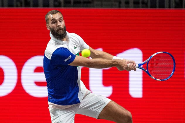 In Benoit PAIRE FRA , Benoit PAIRE FRA vs Dennis NOVAK AUT , TENNIS, bett1hulks Indoor, 14 10 2020, GER, TENNIS, ATP TOUR, bet1hulks Indoor, Benoit PAIRE FRA vs Dennis NOVAK AUT , 14 10 2020 COLOGNE Copyright: xEibner-Pressefotox EP_BSO