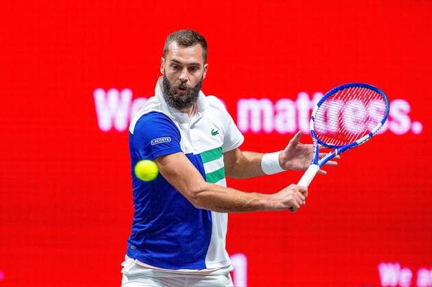 In Benoit PAIRE FRA , Benoit PAIRE FRA vs Dennis NOVAK AUT , TENNIS, bett1hulks Indoor, 14 10 2020, GER, TENNIS, ATP TOUR, bet1hulks Indoor, Benoit PAIRE FRA vs Dennis NOVAK AUT , 14 10 2020 COLOGNE Copyright: xEibner-Pressefotox EP_BSO