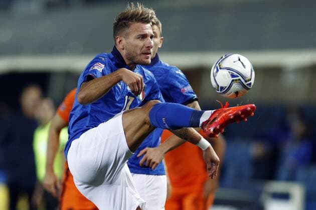 Bergamo Ciro Immobile of Italy during the UEFA Nations League match between Italy and the Netherlands at the Stadium Atleti Azzurri d Italia on October 14, 2020 in Bergamo, Italy ANP KOEN VAN WEEL UEFA Nations League qualifier 2020 2021 xVIxANPxSportx xxANPxIVx 423964033