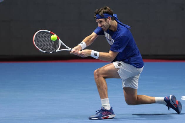 ST. PETERSBURG, RUSSIA - OCTOBER 14: Cameron Norrie during the ATP, Tennis Herren St.Petersburg Open on October 14, 2020 at Sibur Arena in Saint Petersburg, Russia. (Photo by Anatoliy Medved Icon Sportswire) TENNIS: OCT 14 St Petersburg Open Icon201014024