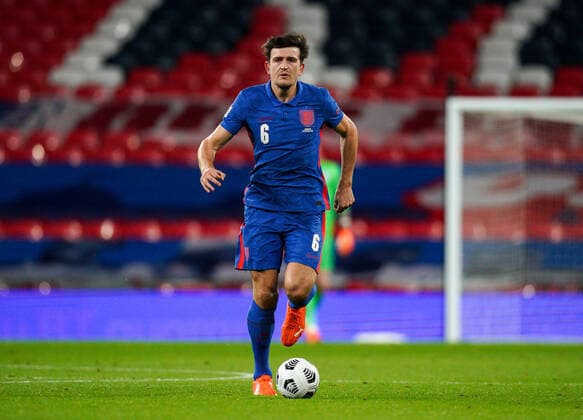 Harry Maguire Manchester United, ManU of England during the UEFA Nations League match played behind closed doors due to the current government Covid-19 rules within sports venues between England and Denmark at Wembley Stadium, London, England on 14 October 2020. Copyright: xAndyxRowlandx PMI-3658-0047