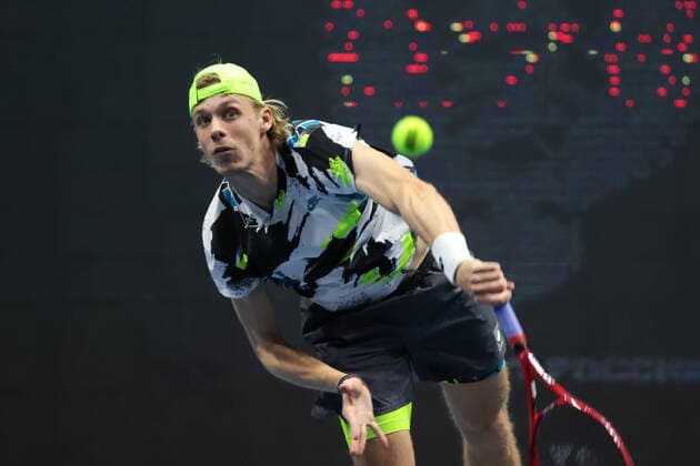 ST. PETERSBURG, RUSSIA - OCTOBER 14: Denis Shapovalov during the ATP, Tennis Herren St.Petersburg Open on October 14, 2020 at Sibur Arena in Saint Petersburg, Russia. (Photo by Anatoliy Medved Icon Sportswire) TENNIS: OCT 14 St Petersburg Open Icon201014078