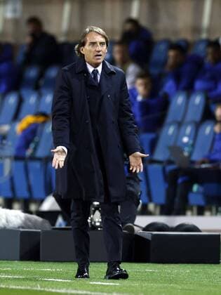 Bergamo Italy coach Roberto Mancini during the UEFA Nations League match between Italy and the Netherlands at the Stadium Atleti Azzurri d Italia on October 14, 2020 in Bergamo, Italy ANP KOEN VAN WEEL UEFA Nations League qualifier 2020 2021 xVIxANPxSportx xxANPxIVx 423968416