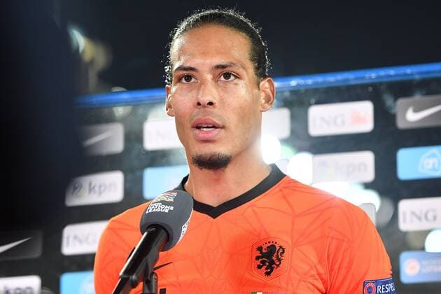 BERGAMO, 14-10-2020, football, UEFA Nations League, season 2020 2021, Netherlands player Virgil van Dijk with a post-match interview after the match Italy - Netherlands 1-1 Italy - Netherlands  x9567892x Copyright: