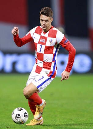 Josip Brekalo of Croatia FOOTBALL : Croatie vs France - UEFA Ligue des Nations - Zagreb - 14 10 2020 Panoramic NikolaKrstic 