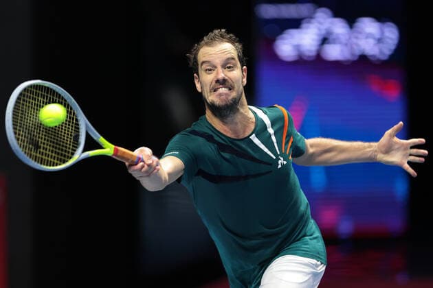 ST PETERSBURG, RUSSIA - OCTOBER 14: Richard Gasquet during the ATP, Tennis Herren St. Petersburg Open on October 14, 2020 at Sibur Arena in Saint Petersburg, Russia. (Photo by Anatoliy Medved Icon Sportswire) TENNIS: OCT 14 St Petersburg Open Icon201014109