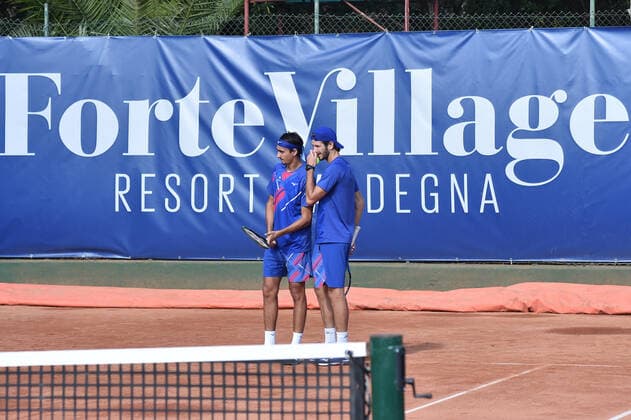 Photo Alessandro Tocco LaPresse October 15, 2020 Santa Margherita di Pula, Cagliari (Italy) Tennis Tennis, Forte Village Sardegna Open In the pic:Lorenzo Sonego, Andrea Vavassori  Copyright: xToccoxAlessandro LaPressex