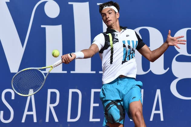 Photo Alessandro Tocco LaPresse October 15, 2020 Santa Margherita di Pula, Cagliari (Italy) Tennis Tennis, Forte Village Sardegna Open In the pic:Lorenzo Musetti  Copyright: xToccoxAlessandro LaPressex