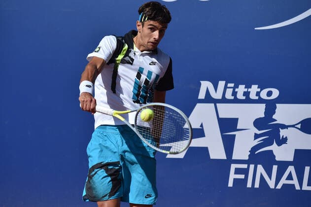 Photo Alessandro Tocco LaPresse October 15, 2020 Santa Margherita di Pula, Cagliari (Italy) Tennis Tennis, Forte Village Sardegna Open In the pic:Lorenzo Musetti  Copyright: xToccoxAlessandro LaPressex