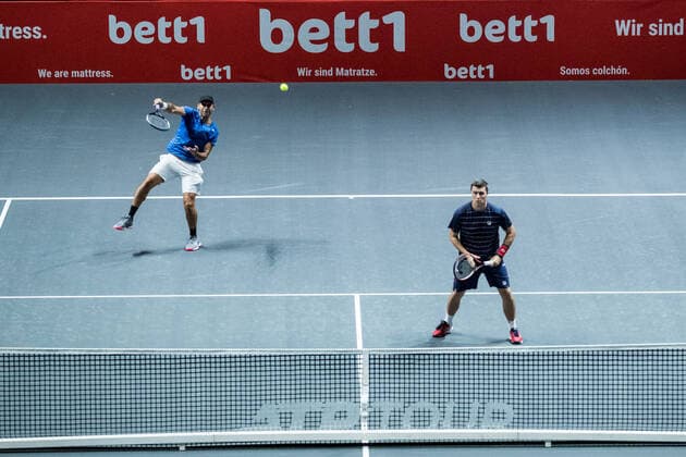 bett1HULKS Indoors ATP 250 Cologne, 15 10 2020 Santiago GONZALEZ MEX and Ken SKUPSKI GBR in a double bett1HULKS Indoors ATP 250 on 15 10 2020 in Cologne LANXESSarena , Germany Copyright: xBEAUTIFULxSPORTS Wunderlx