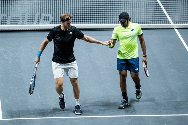 bett1HULKS Indoors ATP 250 Cologne, 15 10 2020 Dominik INGLOT GBR and Aisam Ul Haq QURESHI PAK in a double bett1HULKS Indoors ATP 250 on 15 10 2020 in Cologne LANXESSarena , Germany Copyright: xBEAUTIFULxSPORTS Wunderlx