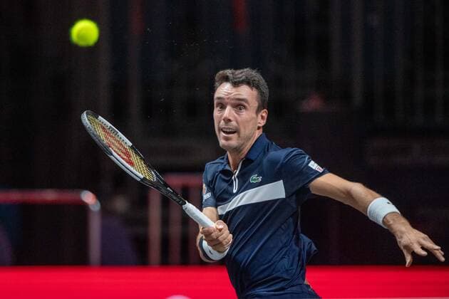 Roberto BAUTISTA AGUT ESP , Action, Tennis, bett1HULKS Indoors 2020, Champions Trophy, ATP 250 tournament on 15 10 2020 in Cologne Germany Â