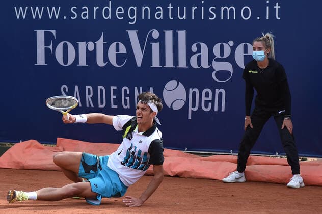 Photo Alessandro Tocco LaPresse October 16, 2020 Santa Margherita di Pula, Cagliari (Italy) Tennis Tennis, Forte Village Sardegna Open In the pic:Lorenzo Musetti  Copyright: xToccoxAlessandro LaPressex