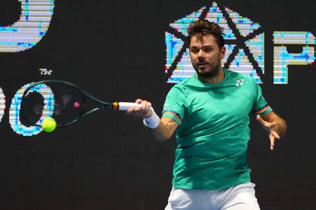Russian Federation. Saint-Petersburg. SIBUR Arena. International tennis tournament ATP, Tennis Herren St. Petersburg Open By 2020. ATP500. Tennis. Match on October 16, 2020. Match Stan Wawrinka - Denis Shapovalov. Tennis Player Stan Wawrinka. MaksimxKonstantinov