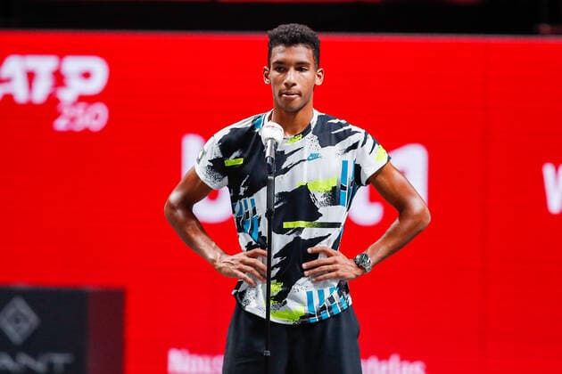 AUGER ALIASSIME, Felix CAN ATP Ranking No 22, seeded No 3 at the bett1HULKS Indoors ATP 250 on 16 10 2020 in Cologne LANXESS arena , Germany