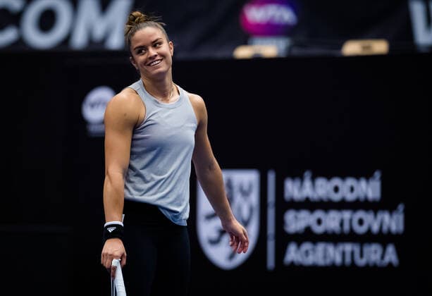 Sport Bilder des Tages October 16, 2020, Ostrava, CZECH REPUBLIC: Maria Sakkari of Greece during practice at the 2020 J&T Banka Ostrava Open WTA, Tennis Damen Premier tennis tournament Ostrava CZECH REPUBLIC - ZUMAa181 20201016_zaa_a181_076 Copyright: xRobxPrangex