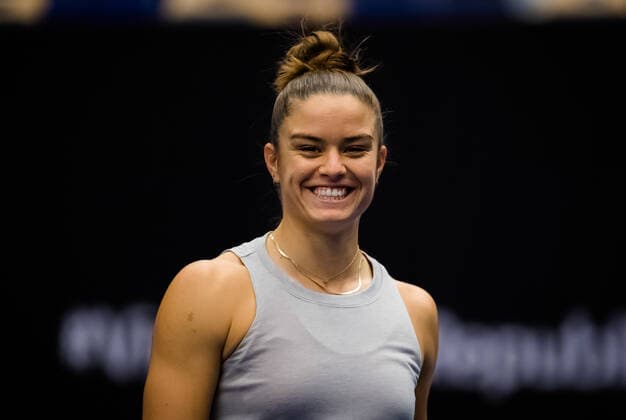 October 16, 2020, Ostrava, CZECH REPUBLIC: Maria Sakkari of Greece during practice at the 2020 J&T Banka Ostrava Open WTA, Tennis Damen Premier tennis tournament Ostrava CZECH REPUBLIC - ZUMAa181 20201016_zaa_a181_092 Copyright: xRobxPrangex
