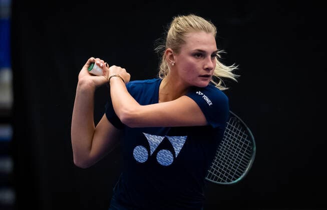 October 16, 2020, Ostrava, CZECH REPUBLIC: Dayana Yastremska of Ukraine during practice at the 2020 J&T Banka Ostrava Open WTA, Tennis Damen Premier tennis tournament Ostrava CZECH REPUBLIC - ZUMAa181 20201016_zaa_a181_101 Copyright: xRobxPrangex