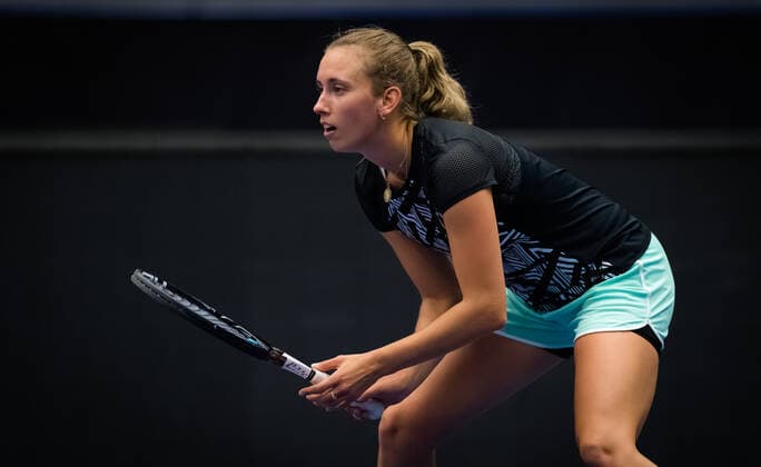 October 17, 2020, Ostrava, CZECH REPUBLIC: Elise Mertens of Belgium during practice at the 2020 J&T Banka Ostrava Open WTA, Tennis Damen Premier tennis tournament Ostrava CZECH REPUBLIC - ZUMAa181 20201017_zaa_a181_025 Copyright: xRobxPrangex