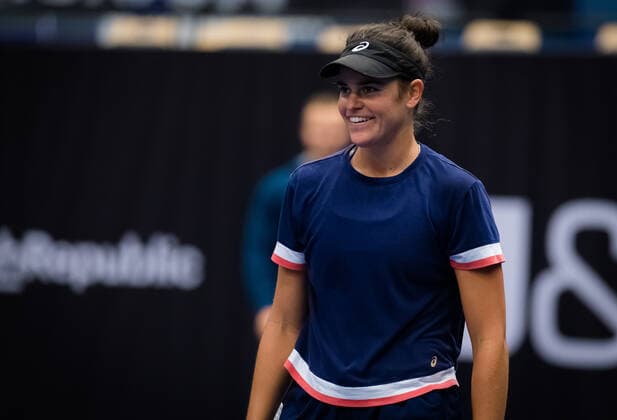 October 17, 2020, Ostrava, CZECH REPUBLIC: Jennifer Brady of the United States during practice at the 2020 J&T Banka Ostrava Open WTA, Tennis Damen Premier tennis tournament Ostrava CZECH REPUBLIC - ZUMAa181 20201017_zaa_a181_032 Copyright: xRobxPrangex