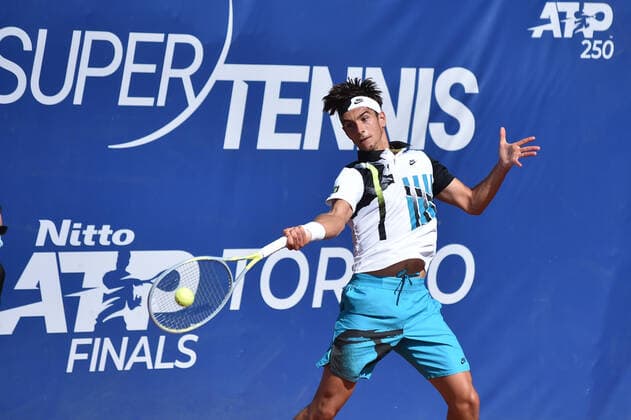 Photo Alessandro Tocco LaPresse October 17, 2020 Santa Margherita di Pula, Cagliari (Italy) Tennis Tennis, Forte Village Sardegna Open In the pic:Lorenzo Musetti  Copyright: xToccoxAlessandro LaPressex