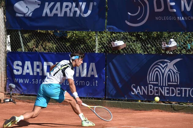 Photo Alessandro Tocco LaPresse October 17, 2020 Santa Margherita di Pula, Cagliari (Italy) Tennis Tennis, Forte Village Sardegna Open In the pic:Lorenzo Musetti  Copyright: xToccoxAlessandro LaPressex