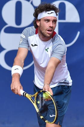 Photo Alessandro Tocco LaPresse October 17, 2020 Santa Margherita di Pula, Cagliari (Italy) Tennis Tennis, Forte Village Sardegna Open In the pic:Marco Cecchinato  Copyright: xToccoxAlessandro LaPressex