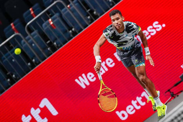 AUGER ALIASSIME, Felix CAN ATP Ranking No 22, seeded No 3 at the bett1HULKS Indoors ATP 250 on 17 10 2020 in Cologne LANXESS arena , Germany