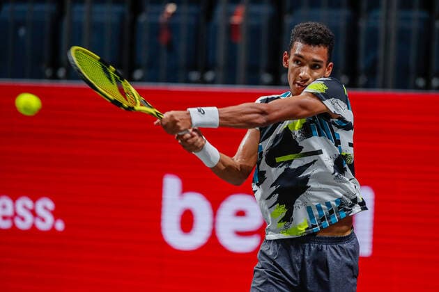AUGER ALIASSIME, Felix CAN ATP Ranking No 22, seeded No 3 at the bett1HULKS Indoors ATP 250 on 17 10 2020 in Cologne LANXESS arena , Germany